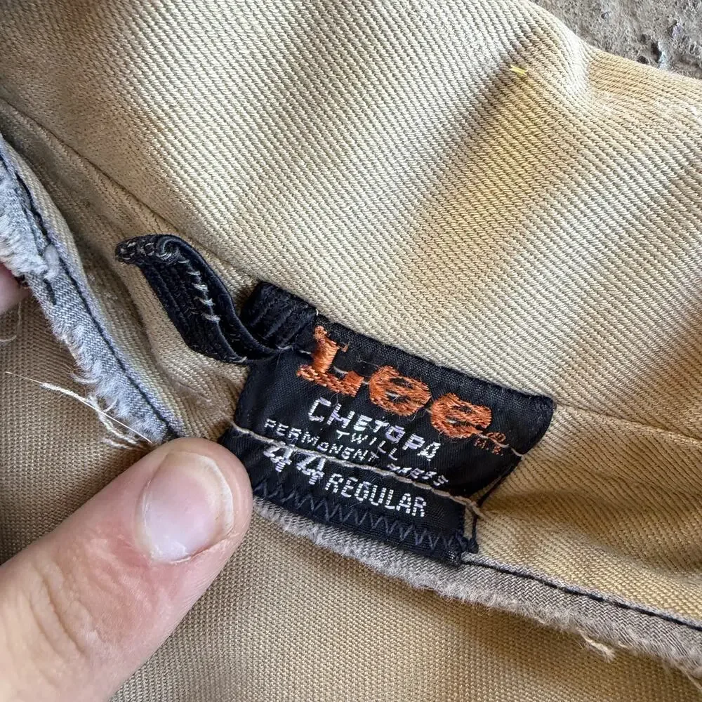 Vintage 60s Lee Chetopa Work Jacket Workwear Work Size 44 Tan Mechanic Talon